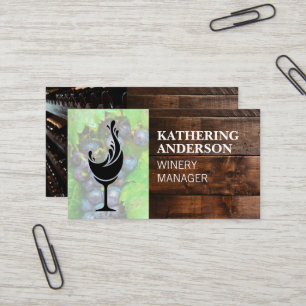 Wijnspat Logo Houten Kelder Druiven Visitekaartje