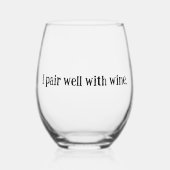 Wijnspreuk  wijnglas zonder voet (Voorkant)