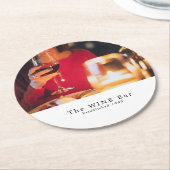 Wijnstaafscène, wijnstang/wijnmoer ronde kartonnen onderzetter (Gebogen)