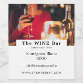 Wijnstaafscène, wijnstang/wijnmoer wijn etiket (Enkel label)