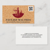 Wijnstad Downtown Logo | kurk Visitekaartje (Voorkant / Achterkant)