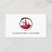 Wijnstad Rode Logo | wijnmakerij Visitekaartje (Voorkant)