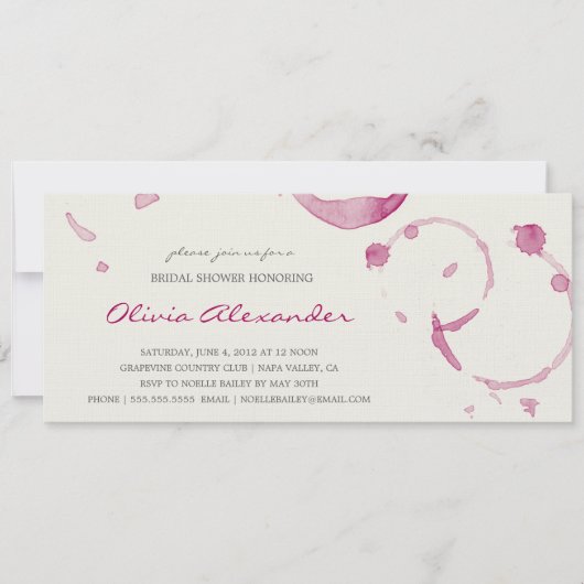 WIJNSTAINEN | BRIDAL SHOWER INVITATION KAART (Voorkant)
