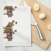 Wijnstang Rood met glazen flesje Theedoek (Quarter Fold)