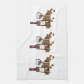 Wijnstang Rood met glazen flesje Theedoek (Verticaal)