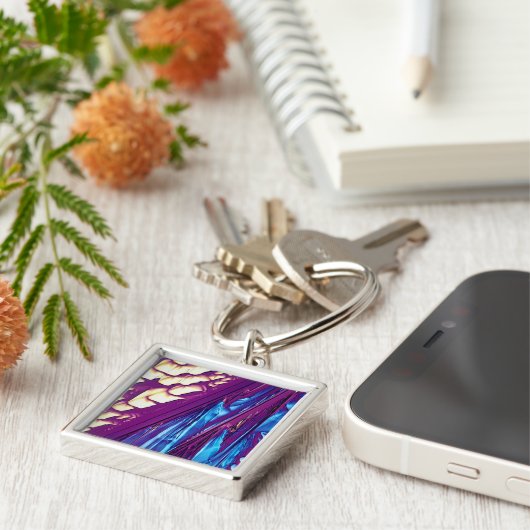 Wijnsteenzuur Crystals Sleutelhanger (Zijkant)