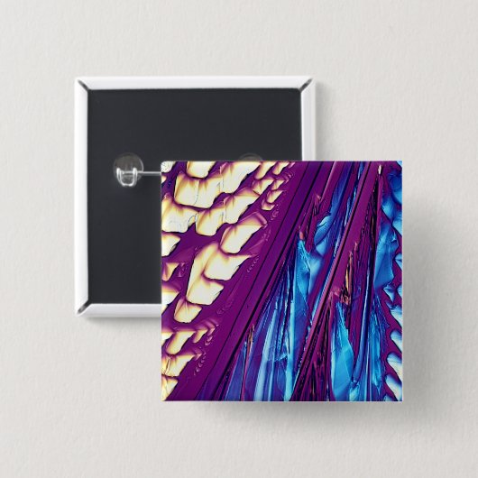 Wijnsteenzuur Crystals Vierkante Button 5,1 Cm (Voorkant /achterkant)