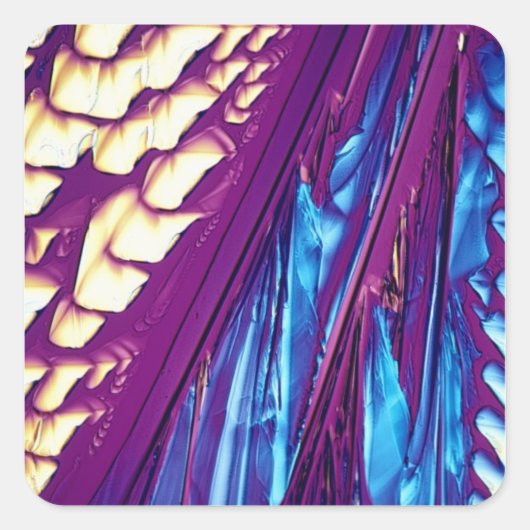 Wijnsteenzuur Crystals Vierkante Sticker (Voorkant)