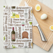 Wijnstijlen Keukenhanddoek (Quarter Fold)