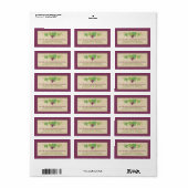 Wijnstok Adreslabel (perkamentstructuur) Etiket (Full Sheet)