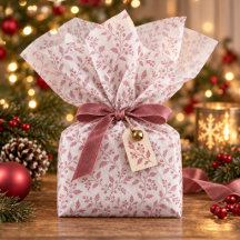 Wijnstok & Bes Kerstpatroon Cranberry ID1337