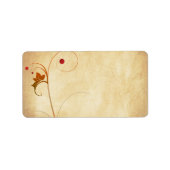 Wijnstok & bessen Leeg adreslabel Etiket (Voorkant)