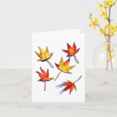 Wijnstok blad esdoorns bladeren kaart (Gele Bloem)