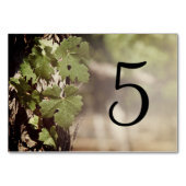 Wijnstok Blad Tafel Nummers Kaart (Achterkant)