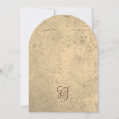 Wijnstok Bruiloft Elegante Boog Monogram Kaart (Achterkant)