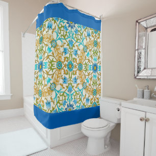 Wijnstok door William Morris, Vintage Textielkunst Douchegordijn