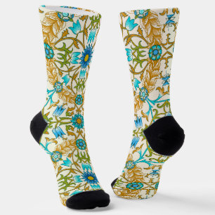 Wijnstok door William Morris, Vintage Textielkunst Sokken