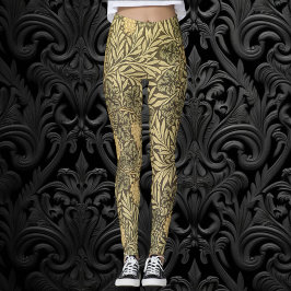 Wijnstok door William Morris, Vintage Textielpatro Leggings
