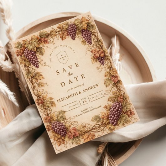Wijnstok Druiven Bruiloft Save The Date