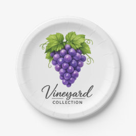 Wijnstok Druiven Landelijke Papieren Borden Feestj Bordje