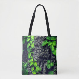Wijnstok en boomschors rustieke natuur tote bag