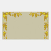  wijnstok en druiven gouden rand Sticker (Voorkant)