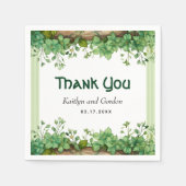 Wijnstok en hout St Patricks Dag groene grens brui Servet (Voorkant)