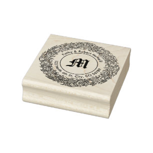 Wijnstok Krans Retouradres Sjabloon Rubberstempel
