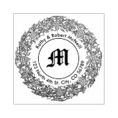 Wijnstok Krans Retouradres Sjabloon Rubberstempel (Afrduk)