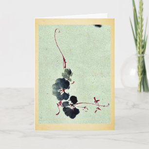 Wijnstok met bloesems ukiyo-E. Kaart