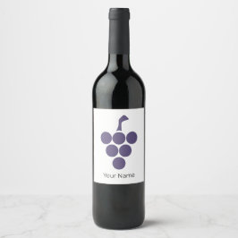 Wijnstok of wijn voor druiven en wijnsommelier etiket