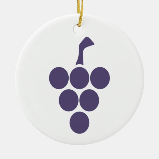 Wijnstok of wijn voor druiven en wijnsommelier keramisch ornament (Voorkant)