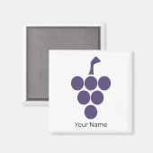 Wijnstok of wijn voor druiven en wijnsommelier magneet (Voorkant / Achterkant)