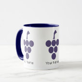 Wijnstok of wijn voor druiven en wijnsommelier mok (Voorkant links)