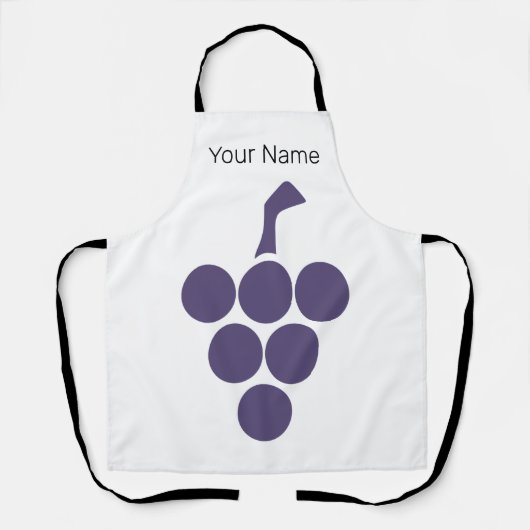 Wijnstok of wijn voor druiven en wijnsommelier schort (Voorkant)