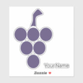 Wijnstok of wijn voor druiven en wijnsommelier sticker (Vel)