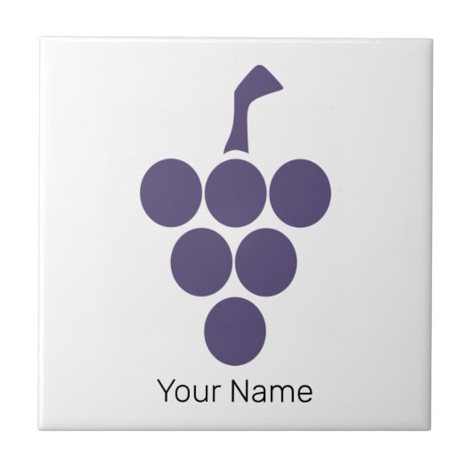 Wijnstok of wijn voor druiven en wijnsommelier tegeltje (Voorkant)