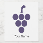 Wijnstok of wijn voor druiven en wijnsommelier wijn etiket (Enkel label)