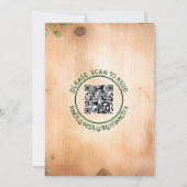 Wijnstok op hout St Patrick's Day QR rustieke brui Kaart (Achterkant)