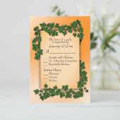 Wijnstok op Oranje Herfst RSVP met entree Kaartje (Staand voorkant)