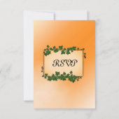 Wijnstok op Oranje Herfst RSVP met entree Kaartje (Achterkant)