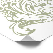 Wijnstok Oude Wijnranken Frame Huwelijks Welkom Poster (Hoek)