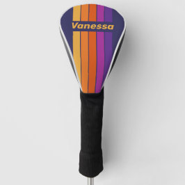 Wijnstok Regenboog Speld Gestreept met Naam Golfheadcover