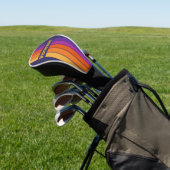 Wijnstok Regenboog Speld Gestreept met Naam Golfheadcover (Insitu)