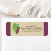 Wijnstok Retouradres Label (Pergament Textuur) (Insitu)