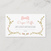 Wijnstok & Roze Bloemen Baby shower Luier Raffle Informatiekaartje (Voorkant)