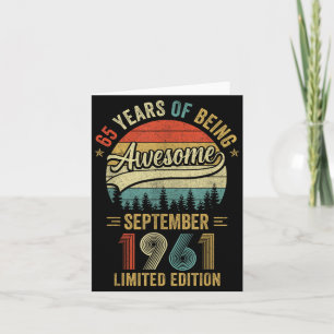 Wijnstok September 1961 65 Jaar oud 65e verjaardag Kaart