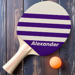 Wijnstok Strepen Vintage Sport met Naam Tafeltennisbatje