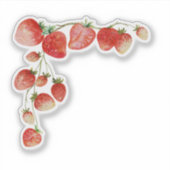 Wijnstok van Rode Aardbeien Sticker (Voorkant)