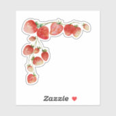 Wijnstok van Rode Aardbeien Sticker (Vel)